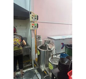 Nồi Điện Nấu Bún Bắp Bò 80L Và Nồi Trụng Rau Bún 20L 