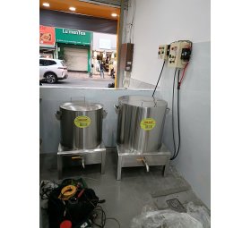 Nồi Điện Hầm Xương 200L 2 Lớp Và Nồi Nấu Bún Bò 120L 2 Lớp 