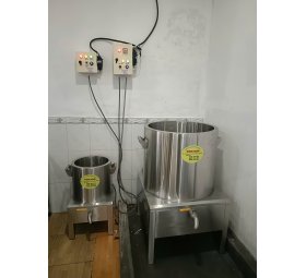 Nồi Điện Nấu Bún Cá Sứa 200 Lít Và Nồi 40 Lít Trụng Rau Bún